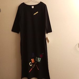 NEW VINTAGE KARLA MARIE Made in USA Y2K Grannycore 90  Sz L Black Color B24